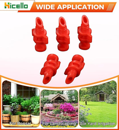 250PCS 360 Degree Misting Nozzle Irrigation, Sprinklers Sprayer for Garden Irrigation System, Micro Sprayer Refraction Automizing Drippers