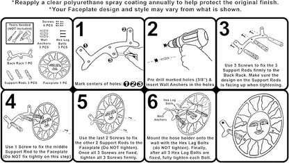Zeckos Verdigris Octopus Garden Hose Hanger - Cast Iron Decorative Wall-Mounted Holder - 12-Inch Diameter - Stylish Outdoor Decor for 125 ft Capacity