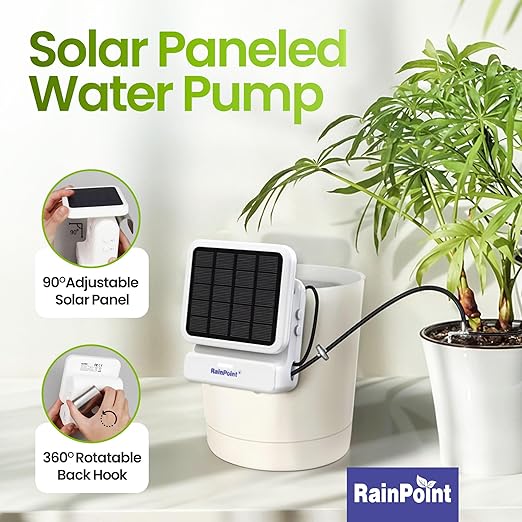 BALDR Automatic Solar Plant Watering System - WiFi Solar Drip System & App-Controlled Water Pump with Timer - Indoor Solar Power Irrigation System Smart Scheduling for House Plants While You are Away