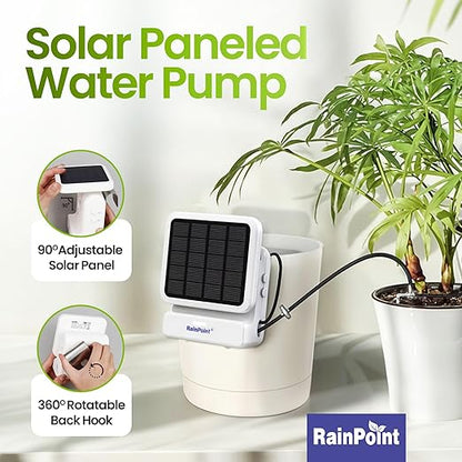 BALDR Automatic Solar Plant Watering System - WiFi Solar Drip System & App-Controlled Water Pump with Timer - Indoor Solar Power Irrigation System Smart Scheduling for House Plants While You are Away