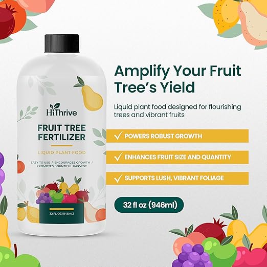 32oz Fruit Tree Fertilizer - Makes 32 Gallons of Fruit Tree Spray Plant Fertilizer for Blueberries, Strawberry Plant, Apple & More - Promotes Vibrant Foliage, Strong Branches, and Abundant Harvests