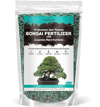 Slow-Release Bonsai Fertilizer with Essential Micronutrients - Professional Grade Bonsai Tree Fertilizer Pellets | Perfect Food for Indoor & Outdoor Bonsai Trees (16 OZ)