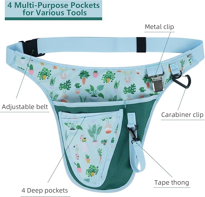KUNN Garden Tool Pouch Apron with Pockets for Gardening,Florists,Carpenter,Construction