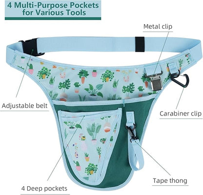KUNN Garden Tool Pouch Apron with Pockets for Gardening,Florists,Carpenter,Construction