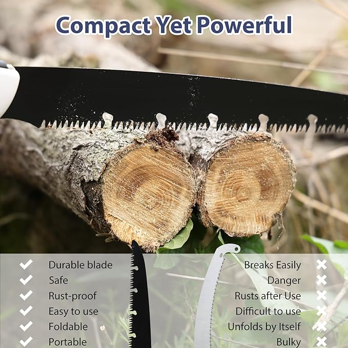 Folding Hand Saw, Garden Pruning Hacksaw Yard Tools,Pruners for Tree Trimming,14" Silky Branch Cutter for Wood Cutting,Camping Saw,Survival Tools