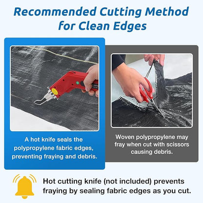 8ft x100ft Black Weed Barrier Landscape Premium Fabric-Heavy Duty Woven Ground Cloth with Superior Permeability Weed Control Convenient Design