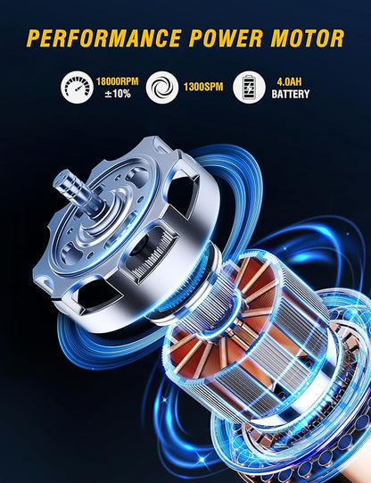 20'' Cordless Hedge Trimmer with 20V/4.0Ah Battery, Steel Blade & 180° Rotatable Head - Best Handheld Electric Trimmer Grass Shrub Pruning Cutter, Lightweight & Compact Hedge Shear for Garden, Lawn