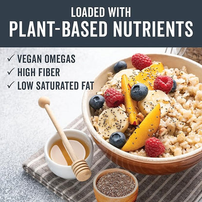 Viva Naturals Organic Chia Seeds, 2 lb (907 g) – Plant-Based Omega-3 and Vegan Protein, Gluten Free & Non-GMO, Perfect for Smoothies, Salads & Chia Pudding