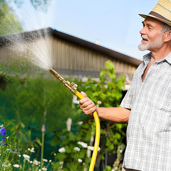 2 Pack Water Hose Shut Off Valve, Heavy Duty 3/4 Inch Solid Brass Garden Hose Shut Off Valve with 2 Extra Rubber Washers