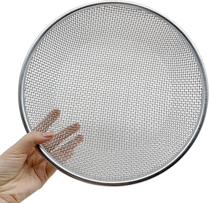 3 PCS Soil Sieve for Garen -12 inches Soil Sifter for Rocks Compost Suitable for 5 Gallon Drums 10mm，6mm，3mm