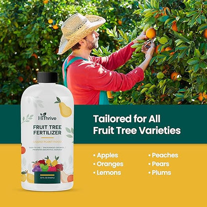 32oz Fruit Tree Fertilizer - Makes 32 Gallons of Fruit Tree Spray Plant Fertilizer for Blueberries, Strawberry Plant, Apple & More - Promotes Vibrant Foliage, Strong Branches, and Abundant Harvests