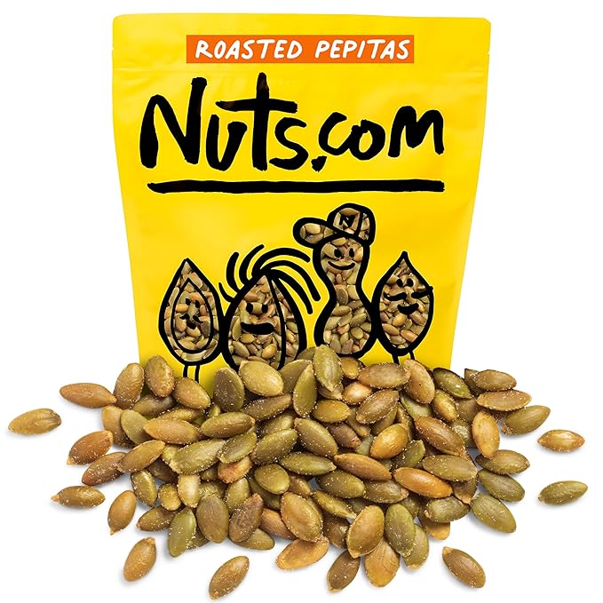Nuts.com – Roasted Pepitas – 2 Lb Bag, Salted No Shell Pumpkin Seeds, Healthy Snack for Adults & Kids, Rich in Protein, Fiber, Calcium & Potassium – Keto Friendly, Vegan, Gluten-Free & Kosher Pareve