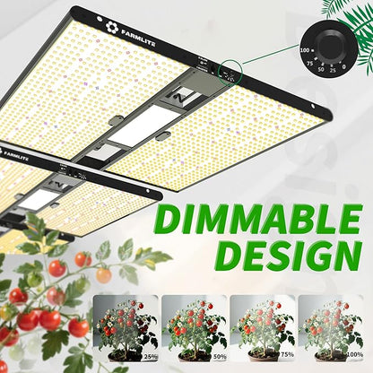 FARMLITE Grow Light for Indoor Plants Quantum Board Grow Light Full Spectrum Led Grow Lights Growing Lamp Daisy Chain Dimmable (300Watts)