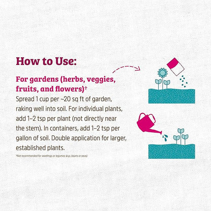 Back to the Roots Organic Blood Meal with Gypsum (3lb, Pack of 4)