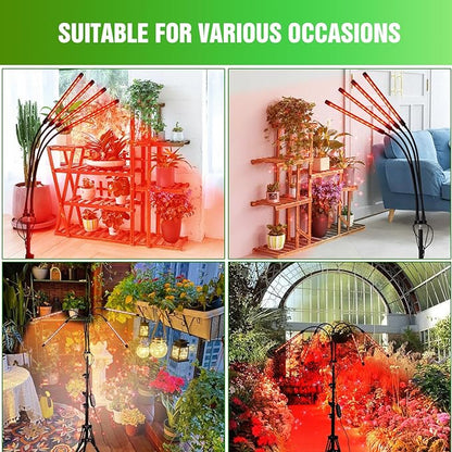 LED Grow Lights for Indoor Plants,LED Plant Grow Light with Stand,Led Full Spectrum,10 Dimmable Levels,3 Modes Timing,Tripod Adjustable 15-72 inch.