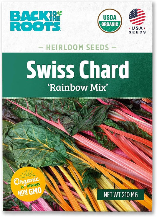 Back to The Roots 100% Organic Seed Packet - Swiss Chard 'Rainbow Mix' 210mg