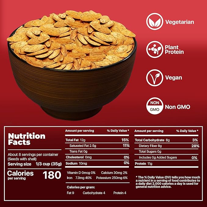 PREMIUM ORCHARD Flavored Pumpkin Seeds Oven Roasted | BBQ | High Protein Snacks for Kids and Adults | Vegan Snack | Non GMO | KETO