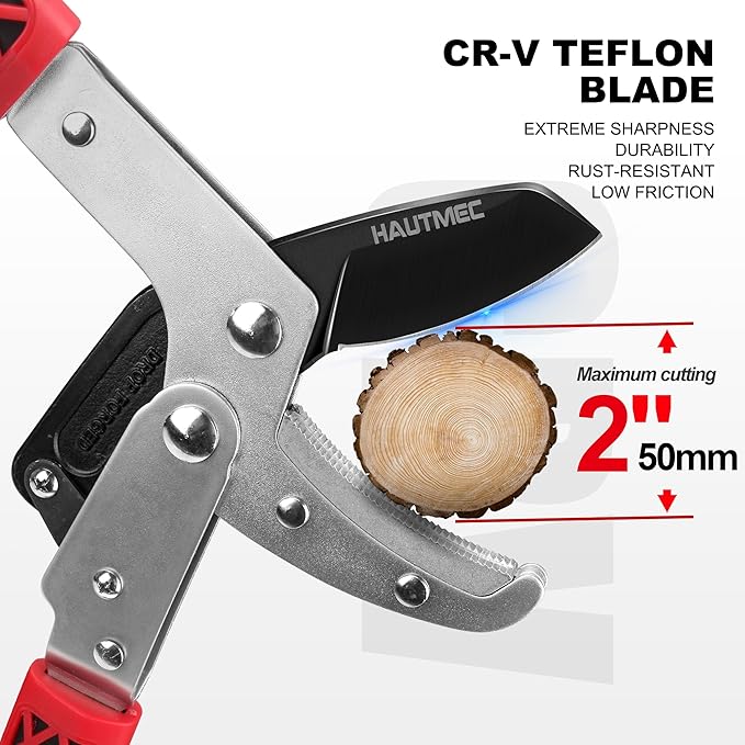 HAUTMEC Replacement Blade for Telescopic Anvil Loppers HT0149, CR-V Steel, Low-Friction Teflon Coating, HT0460