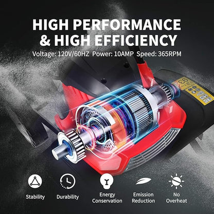 Goplus 14-Inch 10 Amp Corded Electric Tiller and Cultivator, Powerful Tillers w/ 9-Inch Tilling Depth, 4 Tines, Rototillers Tool for Garden Lawn Soil Digging