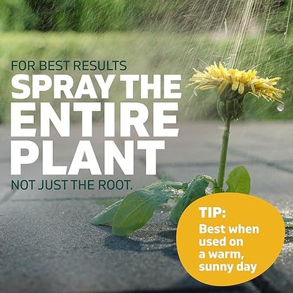 Spruce Weed Killer Refill - Versatile Weed & Grass Killer₂ for Flower Beds, Driveways & Mulch Beds - No Pour, No Mix, No Mess Refill - Kills Dandelions, Crabgrass & More (64 Oz)