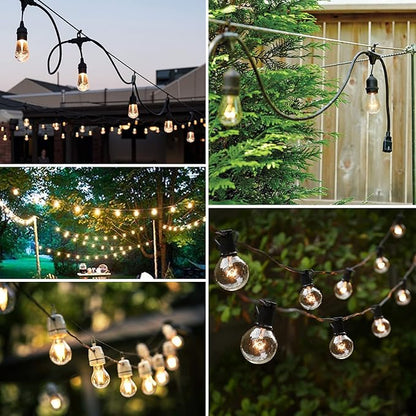 BLIKA String Light Hanging Kits, 250FT Coated Stainless Steel 304 Wire Rope, Outdoor Light Guide Wire, Globe String Light Suspension Kit Included Turnbuckles, Enough Accessories, Use Manual