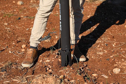 Kamikaze Bulb Planter Tool - Heavy Duty Vegetable Bulb Planter for Soft Loam Soil, Durable Double Handle with Reinforced Tip. Professional Grade Steel Garden Tool, Easy Use for Planting Bulbs