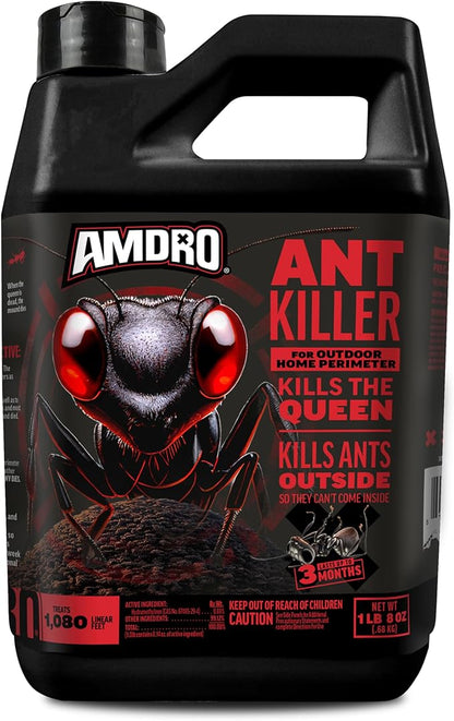 Amdro 100550427 Ant Killer for Outdoor Home Perimeter 24 oz, Black Label