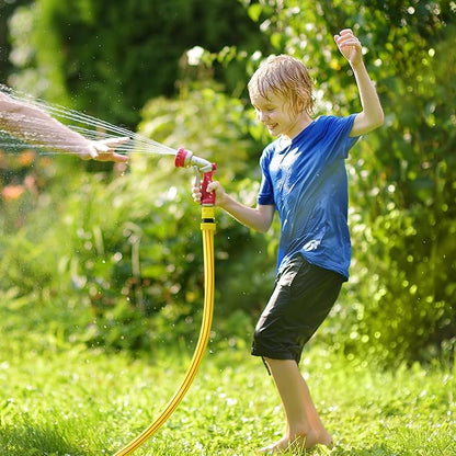 Short Lead-in Yellow Garden Hose 3/4 in. x 10 ft.-Kink Free, Leakproof, Flexible -Heavy Duty Durable Lightweight Water Pipe for Commercial Use, Lawn Care & Equipment Connection -Male to Female Fitting