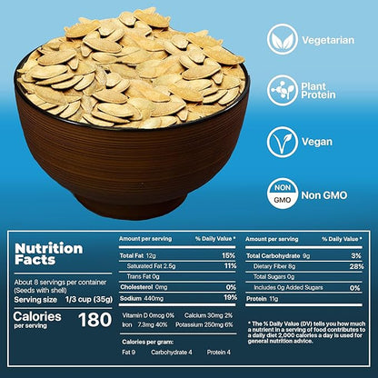 PREMIUM ORCHARD Flavored Pumpkin Seeds Oven Roasted | Salt and Vinegar| High Protein Snacks for Kids and Adults | Vegan Snack | Non GMO | KETO