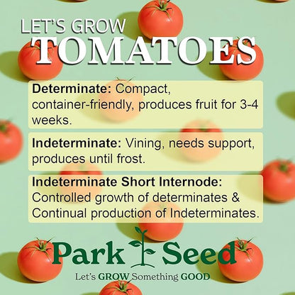 Park Seed Variety of Tomato Seeds, Planting Vegetables, Easy to Grow, Non-GMO, Perfect for Harvesting, Big Beef Hybrid, Pack of 30