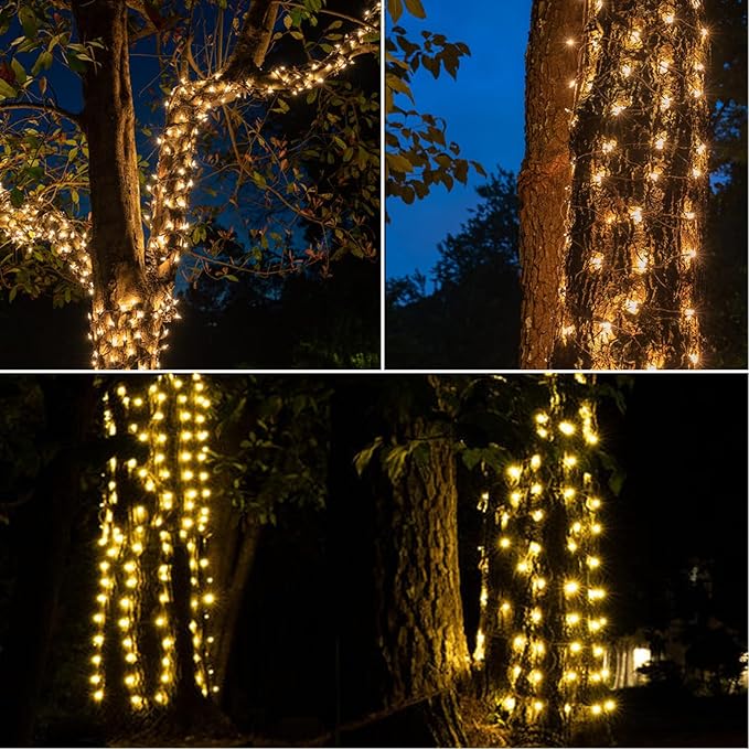 Vigdur 2 Pack 13ft 50 Clear Outdoor String Lights on Green Wire Cord, UL Approved for Indoor/Outside Use, Connectable 120V Clear Outdoor Lights for Xmas Patio Home Party Garden Decor(Green)