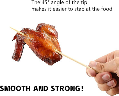 1000 PCS Bamboo Skewers, 12 Inch Wooden Skewer for Appetizers, Fruit, Kebabs, Grilling Barbecue, Mini Burger, Sausage, Cocktail Picks for Drinks, Long Toothpicks, Food Sticks Natural, Kitchen Gadget