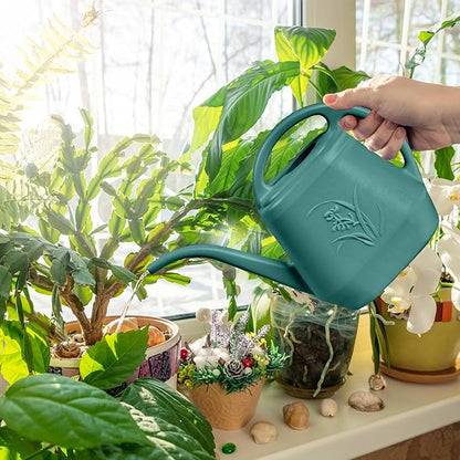 Watering Can - for Home Plant Garden - 1 Gallon - Green
