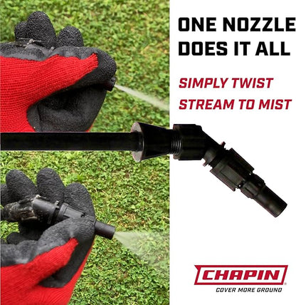 Chapin USA 60114 Made in USA 4-Gallon Backpack Sprayer with 3-Stage Filtration System Pump Pressured Sprayer, for Spraying Plants, Garden Watering, Lawns, Weeds and Pests, Translucent White