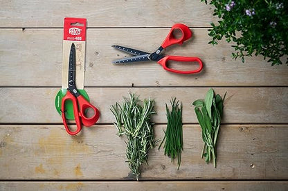 FELCO 455 Floral Scissors – 8.97" Non-Stick Stainless Steel Shear for Flower Arranging & Crafting | Flower Scissors for Cutting Fresh Flowers | Floral Shears with Handle, Blade Ruler | Ergo Right Hand