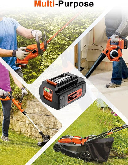 IEFUU 40 Volt MAX 2.0Ah Battery Compatible with Black and Decker 40V Lithium Battery Max LBX2040 LBXR2036 LBXR36 LBX1540 LST540 LST136W, Compatible with Black & Decker 40V Power+ Tool Batteries