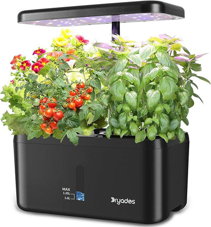 Indoor Garden System 19 Watt LED Growing Light Upgrade 2 Self-Watering Soil-Cultivated Growing Pots Gardening Gifts for Mom Plant Pot for Vegetables Herbs Tomato(No Seeds&Soil)