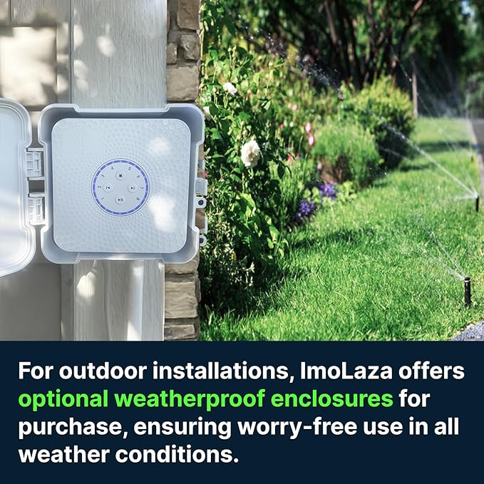ImoLaza 16-Zone Indoor Smart WiFi Sprinkler System Controller, Easy Install Irrigation Timer for Lawn & Garden, Water-Saving Automatic Sprinkler Timer/Controller with Mobile App, Compatible with Alexa