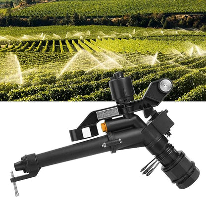 Garden Sprinkler, 360 Degree Rotating Adjustable Impact Sprinkler with Nozzle Set, 1.5in to 1in Heavy Duty Rocking Arm Sprinklers for Farm Lawn and Irrigation