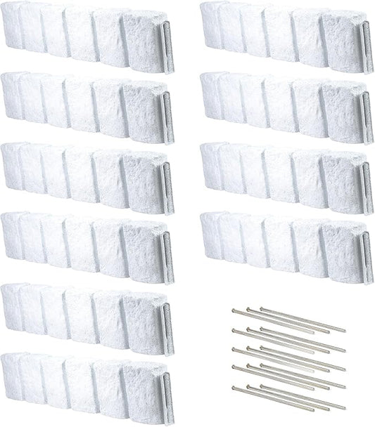 Beuta Landscape Edging | Garden Edging Border | Faux Stone Block XL for Lawn Edging, Flower Beds & Yard Edging – 10 Pack | Each Section Has 6 Blocks 48" L x 4" W x 9.5" H | 30 Spikes | Limewash