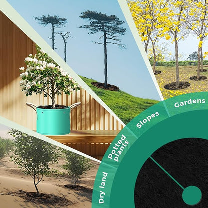 Tree Mulch Ring, 10 Pack 12.6" Non-Woven Plant Soil Protector Ring, Reusable Mulch Carpet, Degradable Weed Control Fabric Mat for Landscaping Weed Control Root Protection, Tree Barrier Ring