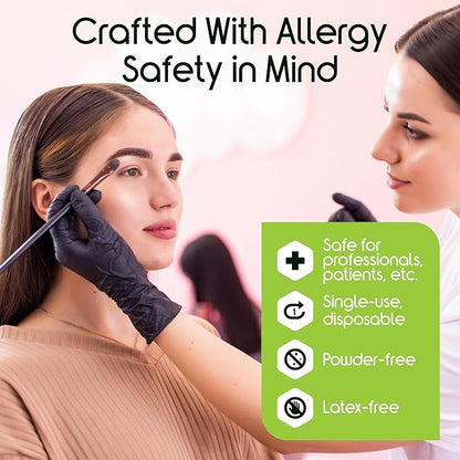 Inspire Black Nitrile Gloves | THE ORIGINAL Quality Black Gloves Disposable Latex Free | 4.5 Cooking