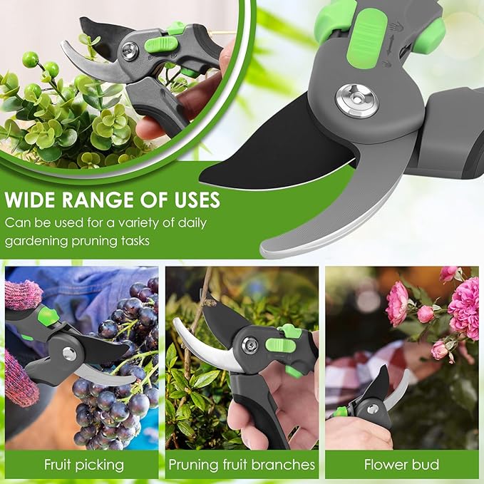 2 Pack Gardening Shears Pruning Garden Scissors Pruning Scissors For Gardening Pruner Shears With Rust Resistant Steel Blade Effortlessly Cuts