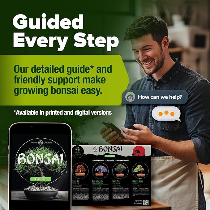Bonsai Tree Kit Gifts for Men & Women - Grow 4 Bonsai Trees - Unique Gardening Crafts for Adults, DIY Hobbies for Plant Lovers & Gardeners - Unusual Christmas Gift Ideas for Mom & Dad