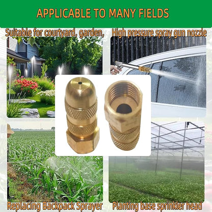 2Pcs High Pressure Misting Nozzle,Adjustable Spray Nozzle Tips for Backpack Sprayers,Farm Irrigation and Garden Irrigation Nozzle Replacement Kit