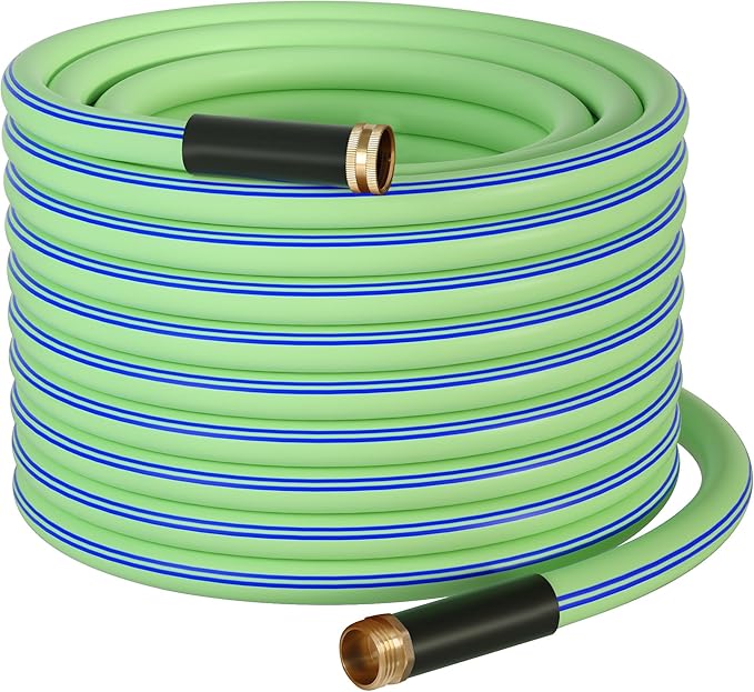 Atlantic Heavy Duty Garden Hose 100 ft x 5/8 Inch Green Color Water Hose. (100 Feet)