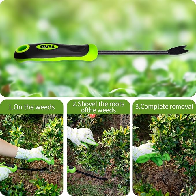 Dandelion Weed Puller Tool, Weed Puller Tool with Ergonomic Handle, Garden Weed Remover Tool for Planting, Dandelion Puller Flower and Vegetable Care in Lawn Garden Yard