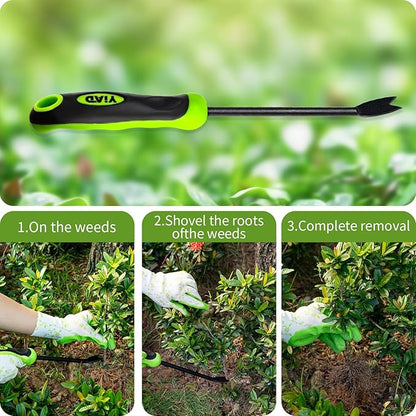 Dandelion Weed Puller Tool, Weed Puller Tool with Ergonomic Handle, Garden Weed Remover Tool for Planting, Dandelion Puller Flower and Vegetable Care in Lawn Garden Yard