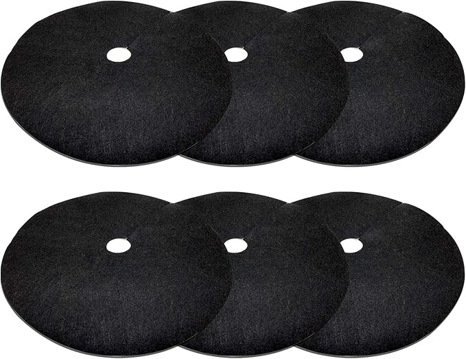 EBaokuup 6 Pack 28.3 Inch Non-Woven Tree Mulch Ring - Degradable Tree Protector Mat, Reusable Tree Weed Barrier Mat for Root Protection