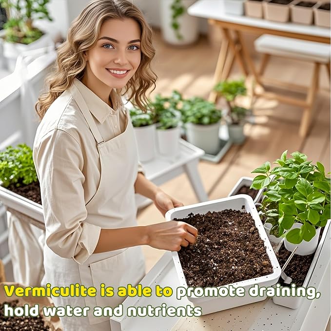 Vermiculite for Gardening 1qt, Horticultural Sand Perfect for Seed Starter or Propagation by Cutting, Soil Addictive for Aeration and Moisture Retention